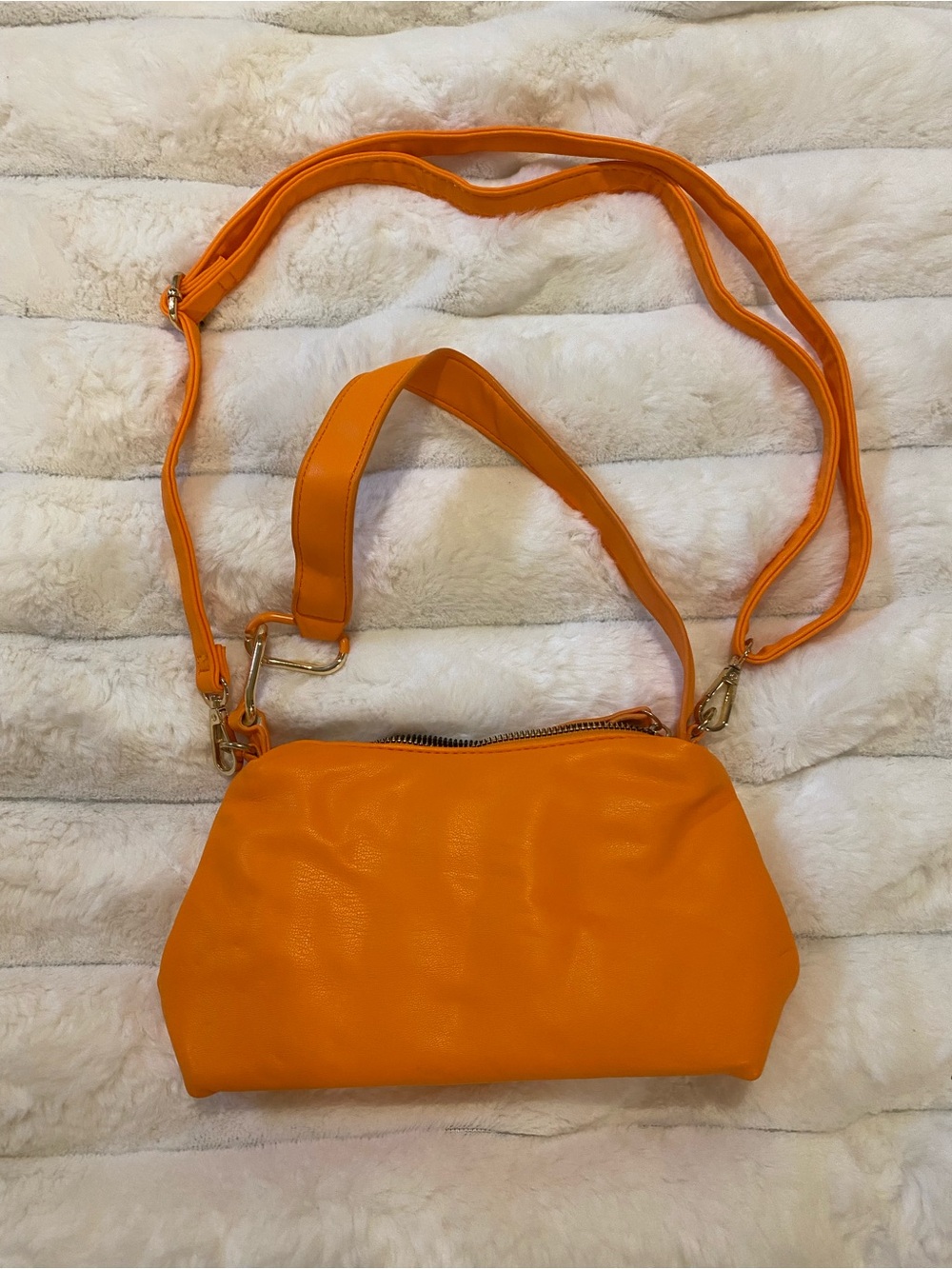 Primark orange faux-leather crossbody/shoulder bag